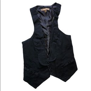 Super cute black vest with silky details